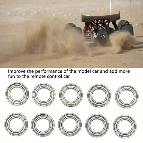 High Performance Steel Shielded RC Ball Bearings Kit For One Tenth And One Eighth Remote Control Cars Ten Pieces