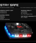 Elite Series Safety Light With Front And Rear Red Blue White Signals Rechargeable Magnetic Hands Free Wearable LED Flashlight For Law Enforcement First Responders And Firefighters