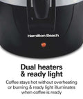 Close-up of 45 Cup Fast Brew Coffee Urn And Hot Beverage Dispenser with dual heaters and ready light for large events.
