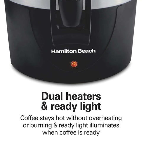 Close-up of 45 Cup Fast Brew Coffee Urn And Hot Beverage Dispenser with dual heaters and ready light for large events.