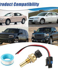 Solid Plug Engine Coolant Temperature Sensor With Pigtail Connector For Chevy Tahoe Silverado GMC Sierra Yukon Buick LaCrosse on vehicles.