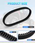 Heavy Duty No Clutch Recalibration CVT Drive Belt For Ranger XP 900 Crew Fits 2013 To 2020 Models, size 41.73x1.26x0.626 inches.