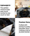 Steam Train Throw Blanket For Kids And Women So Cozy Vintage Locomotive Railway Blanket Plush Flannel 50x60 on bed