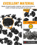 High-quality 100 Piece Engine Cowl Bumper Fender Clip Replacement Kit For Nissan Altima Sentra Frontier Rogue Murano Infiniti FX Series And Mazda L33X13209 8mm Hole; excellent material.