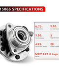 Pair Front Wheel Bearing Hub Assembly For Nissan Pathfinder Armada Titan Infiniti QX56 2004 2005 2006 2007 6 Lugs With ABS
