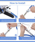 Installation instructions for 66 Foot Airless Paint Sprayer Hose Kit With Quarter Inch Npt Fitting Supports Up To 8500 Psi High Pressure.