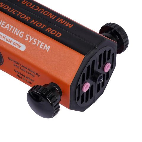 Induction Heater 1100W 110V Handheld Tool With 10 Coils for loosening stuck bearings, featuring close-up of control knobs and vents