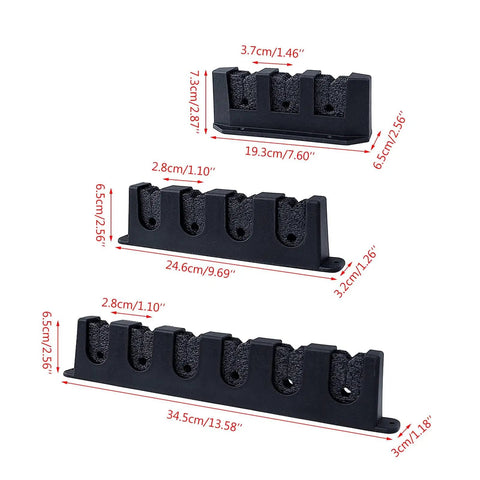 Heavy Duty Steel Fishing Rod Storage Rack Wall Mount Holder For Three Four Or Six Rods With Foam Inserts And Mounting Hardware