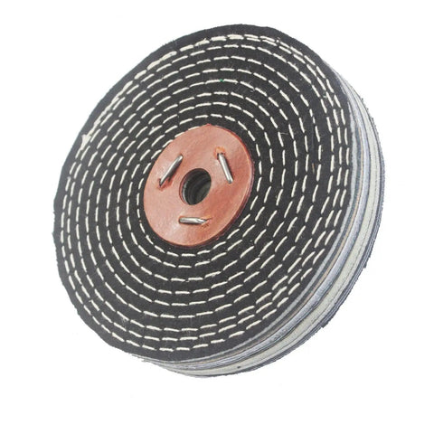 Denim Buffing Wheel For Bench Grinder And Die Grinder, Six Inch By One Inch Thick With Half Inch Arbor, Denim Cloth Buff Wheel