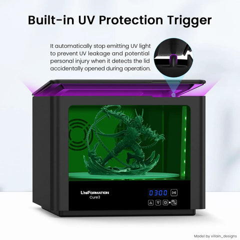 Heavy Duty 10.3 Inch Resin Curing Station With Slick Heated Drying Chamber And Pro Level Digital Timer To Rapidly Strip Away Solvent While Guaranteeing Crack Free Uv Hardening For Your Go To Post Workflow
