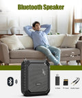 Beefy 18W Voice Amplifier For Teachers With Portable Microphone And Wired Headset IPX5 Waterproof Bluetooth Speaker System USB And 3.5mm Input Great For Large Classes And Tours, in living room environment