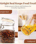 Glass Canister Set 34 Oz Each, 3 Pack Clear Jars For Coffee Bar Countertop with Airtight Seal and Embossed Polka Dot Design