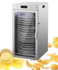 No Hassle Rotary Food Dehydrator That Runs Pretty Dang Quiet With Sturdy Stainless Steel Racks and Crisp Led Touch Screen Electric Meat Dryer.