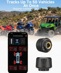 Motorcycle Tire Pressure Monitoring System 2 Pack With Wireless Sensors, real-time app display for ATVs, bikes, and UTVs