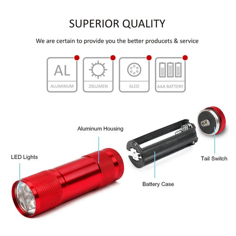 4 Pack Aluminum LED Flashlights Set With AAA Batteries Included And Pre Installed Built Tough For Camping And Hiking Super Bright 6 LED