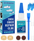 Fast Set Sole Repair Adhesive For Sneakers Boots Heels And Sandals Shoe Waterproof Glue That Quickly Patches Cracks And Worn Areas On Rubber And Canvas 1.06 Oz with applicator and gloves
