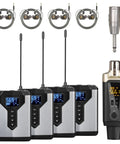 Zero Latency Wireless In Ear Monitor System With Transmitter And Clip On Receivers for Studio Live Performance DJ and Guitar