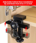 Cabinet Door Positioning Tool Jig With Quick Edge Positioner for adjustable mounting on frameless or face frame cabinets