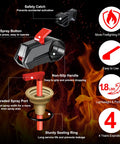 24 Pack Abc Dry Chemical Fire Extinguisher Sprays For Home Kitchen And Car Portable Safety Kits showing features like spray button and non-slip handle.