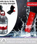Heavy Duty Hook And Loop Strips With Adhesive Backing, 3.2x1.2 Inch Interlocking Fasteners demonstration of water resistance