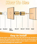 8 Sets Stainless Steel Standoff Screws Kit With 8 Bracket Bodies illustration showing installation steps for hanging frames.
