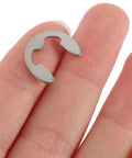 Close-up of E-type circlip from All In One Stainless Steel Hardware Kit Featuring 300 Pcs Open Split Washers And E Type Circlips 304 Stainless Retaining Ring Assortment