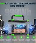 Power On The Go Portable Power Station With 1000W Output And 999Wh Capacity Solar Generator shown with protection features.