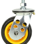 Hardcore Durable 4 X 2 Inch Wide Caster Wheel with Parking Brake and metal mount, ideal for office chairs and recliners.