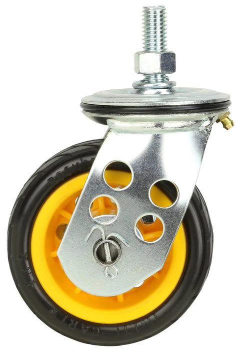 Hardcore Durable 4 X 2 Inch Wide Caster Wheel with Parking Brake and metal mount, ideal for office chairs and recliners.
