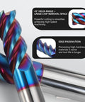 Pro Grade 5mm Nano Coated Tungsten Carbide End Mill With Four Flute Micro Grain For CNC Milling Cutter Bits For Stainless Steel HRC65