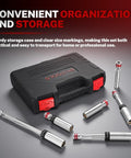 Magnetic Swivel Spark Plug Socket Set With Gap Tool, 3/8 Inch Drive, 9/16, 5/8, 14mm, 16mm, 6 And 12 Point Sockets for DIYers with case
