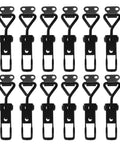 Heavy Duty Toggle Clamp Latches 12 Pack 220lbs Capacity Adjustable Quick Release Hasp 4001 Style, back view of latches displayed in rows