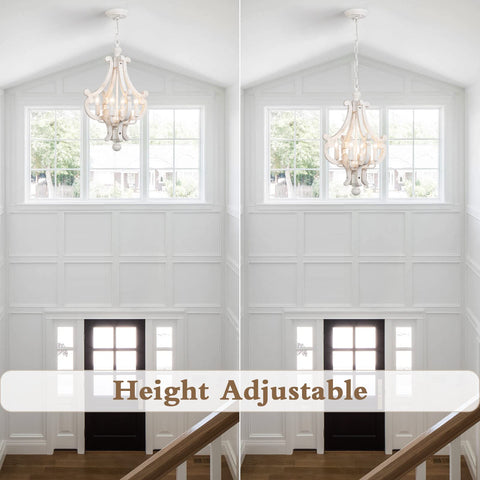 Modern Kitchen Island Light Four Light Chandelier With Glass Shades Industrial Farmhouse Pendant Lighting adjustable height view