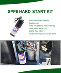 Hard Start Capacitor Super Boost Kit For Air Conditioners Increases Compressor Starting Torque By 500 Percent, unit displayed