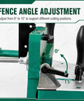 Fence angle adjustment on Heavy Duty Woodworking Tenoning Jig With Adjustable Support Plate And 0 45 Degree Clamp for precise cuts.