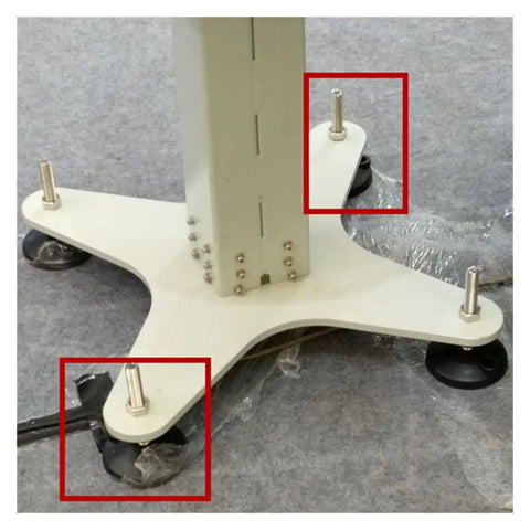 Top Shelf Adjustable Leveling Feet Featuring Threaded M8 Swivel Base and Hella Sturdy Rust Proof Nylon Steel Build for Dead Solid Lathe Frames and Heavy Duty Furniture Glide Pads on a furniture base.