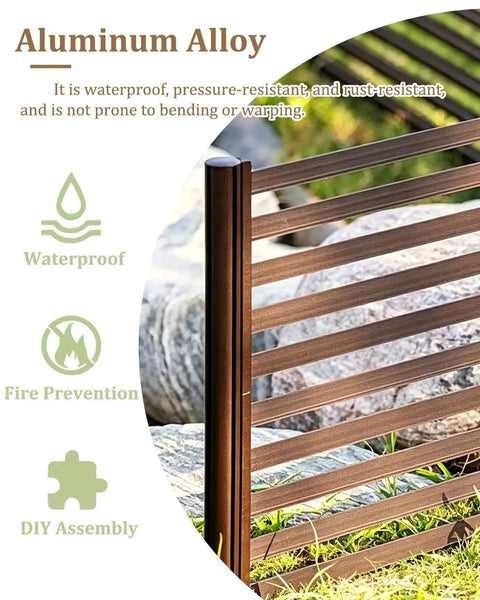 Heavy Duty Aluminum Fence Height Extender For Low Walls Featuring Anti Climb Design And Weather Ready Build, shown close-up with rust-resistant features.