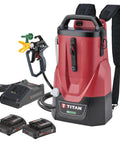 Tough As Nails 18V Cordless Airless Paint Sprayer With Advanced HEA Tech and accessories including two batteries and charger.