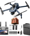 Beefy Payload Drone with 0.66 lb capacity, GPS positioning, 4.92 inch touchscreen remote, dual 2.7K cameras, accessories included