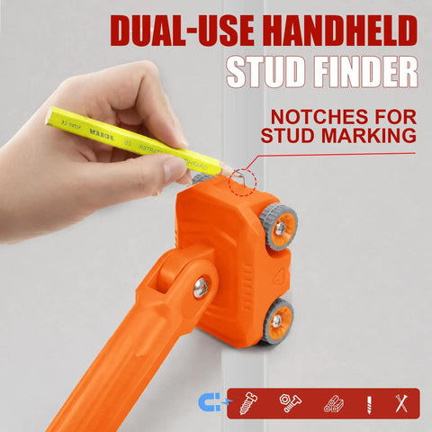 Pro Level Magnetic Wire Puller With Stainless Steel Leader And 180 Degree Pivot Grip For No Sweat Drywall Cable Fishing In Tight Wall Spaces Comes With Heavy Duty Storage Case