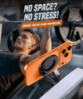Magnetic Gym Phone Mount For MagSafe All Metal Dual Magnet Stand for iPhone and Android shown on gym equipment