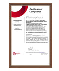 Certificate of compliance for 3/16 Inch Heat Shrink Tubing Roll 55 Ft 2 To 1 Shrink Ratio Black UL Listed CSA Certified