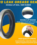 Trailer Hub Seal Kit Dope 4 Pack Fits 3500 Lb Five Lug Hubs With EZ Lube Axles 1719 ID And 2565 OD Replacement For Dexter 01001900 And Other Popular Spindles Includes Cotter Pin. double lip NBR rubber grease seal
