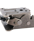 Built Tough Folding Table Leg Brackets With Self Locking Hinge Heavy Duty Galvanized Steel Extension Supports close-up view.