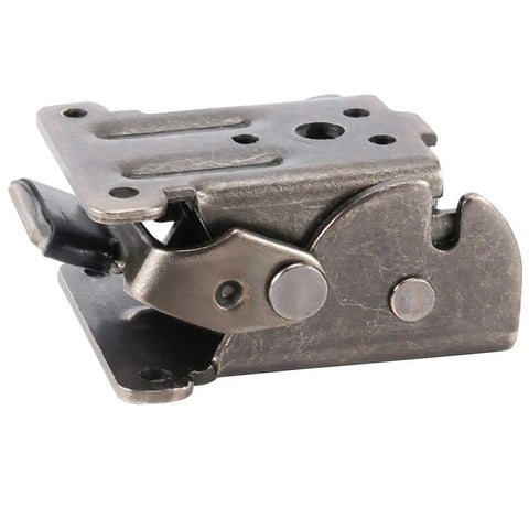 Built Tough Folding Table Leg Brackets With Self Locking Hinge Heavy Duty Galvanized Steel Extension Supports close-up view.