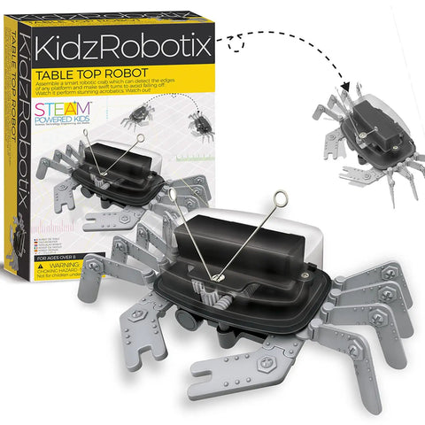 Tabletop Robot Kit For Kids And Teens, DIY Robotics STEM Toy That Builds An Awesome Mechanical Crab, Easy Assembly, Edge Detector Engineering Gift For Boys And Girls, Educational Hands On Fun