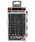 Badass SeventyFivePiece Specialty Bit Driver Set Packed With HeavyDuty Fastener Bits in a double-sided case.