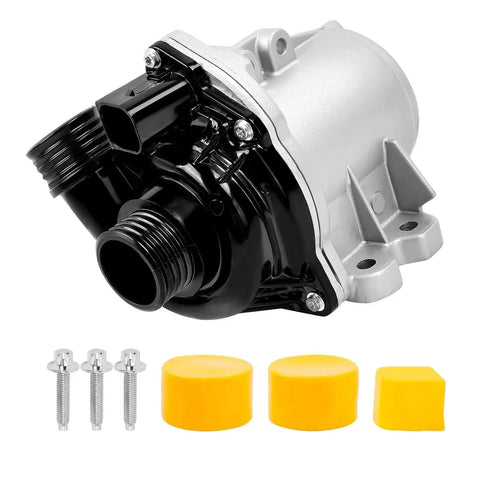 Essential Electric Engine Coolant Pump Compatible With BMW E60 M5, E90, F10, And X5 Models Including 335I And 740Li. Durable Water Assembly Replacement For Cooling System Featuring Included Mounting Hardware Bolts.