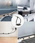 50 Piece Adhesive Zip Tie Mount Kit For No Fuss Wire Management with six inch ties and square wire holders in use