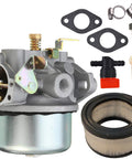 Beefed Up Replacement Carburetor for 8HP Kohler Engines with gasket and 231847S air filter, shown with accessories for lawn mowers.
